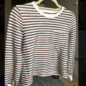 Madewell NWOT Rainbow multicolored shirt XXS